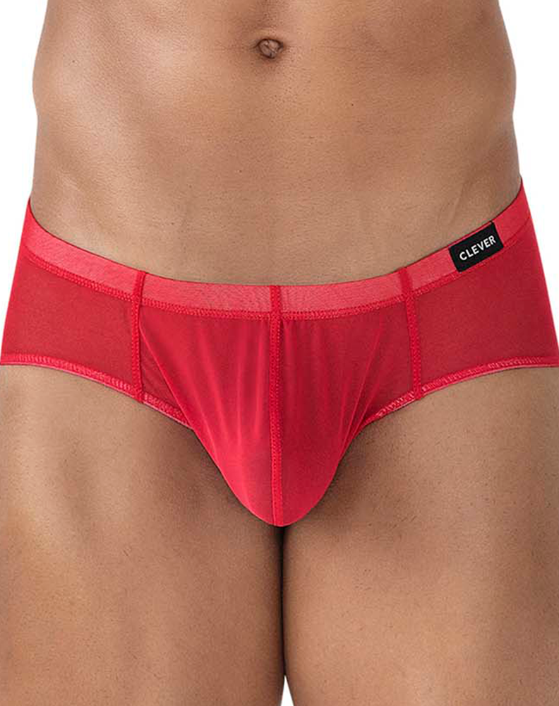 Clever 519962 3pk Australian Latin Briefs Red-black-grape