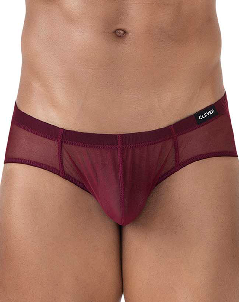 Clever 519962 3pk Australian Latin Briefs Red-black-grape