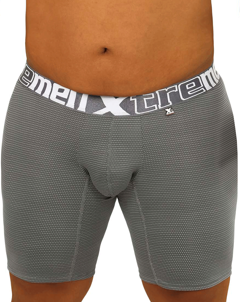Xtremen 70005 Long Boxer Briefs  Gray-white