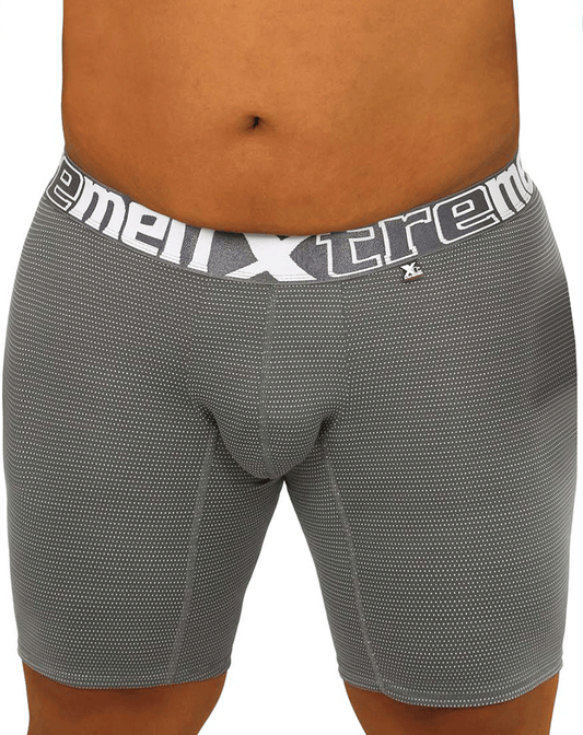 Xtremen 70005 Long Boxer Briefs  Gray-white