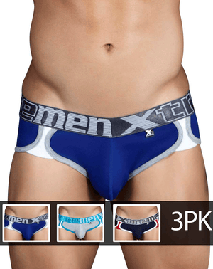 Xtremen 91014-3 3pk Briefs Blue-gray-blue