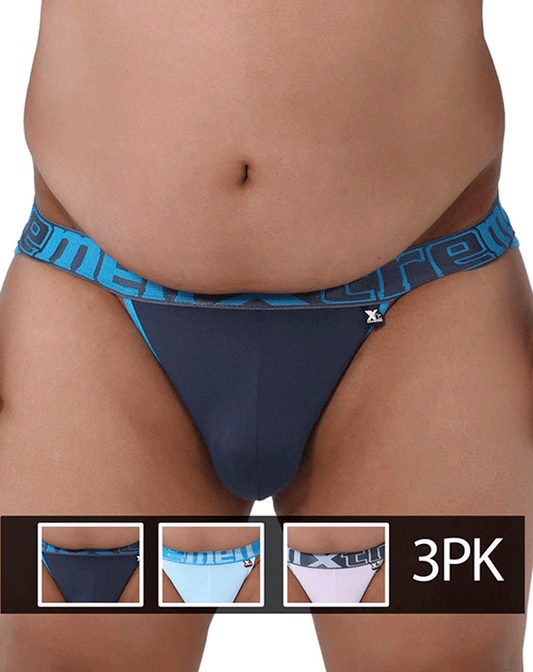 Xtremen 91057x-3 3pk Bikini Gray-blue-pink