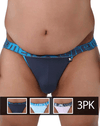 Xtremen 91057x-3 3pk Bikini Gray-blue-pink
