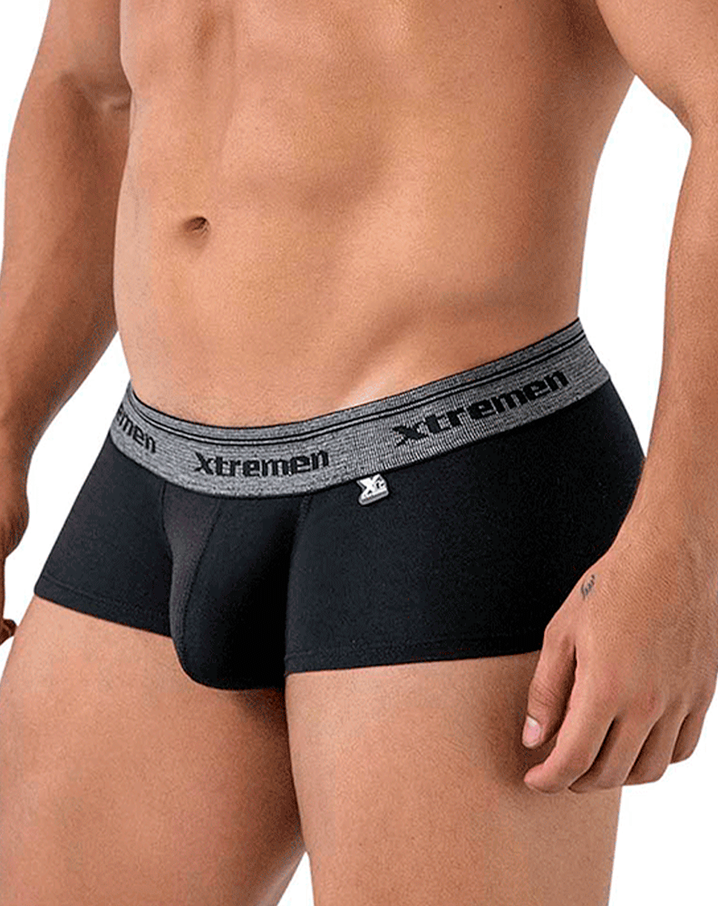 Xtremen 91205b Cotton Blend Trunks Black