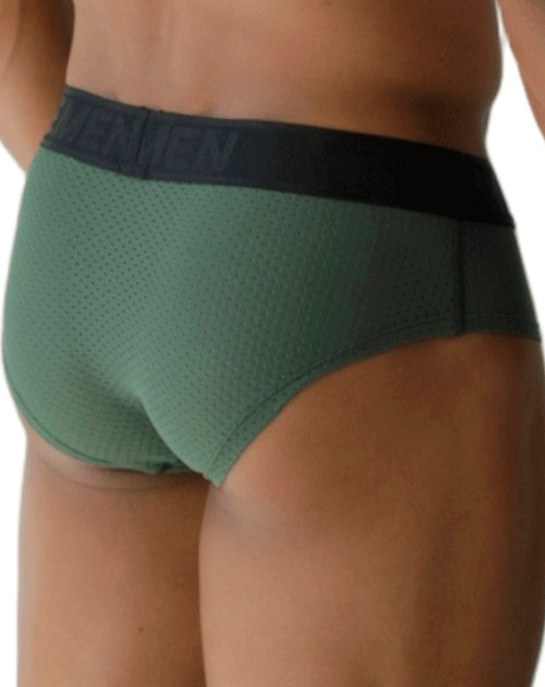 Xtremen 91250 Xtremen Athletic Performance Mesh Briefs Military Green