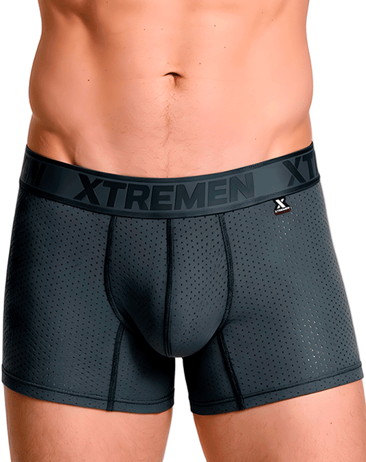 Xtremen 91251 Xtremen Micro-perforated Boxer Briefs Gray