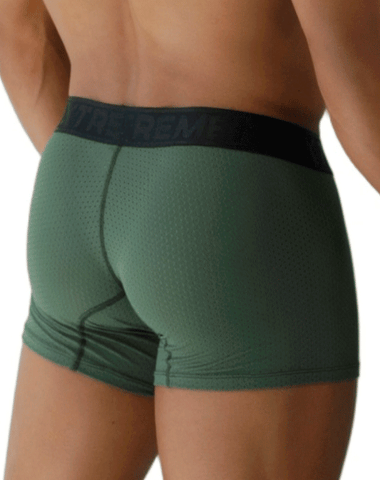 Xtremen 91251 Xtremen Micro-perforated Boxer Briefs Military Green