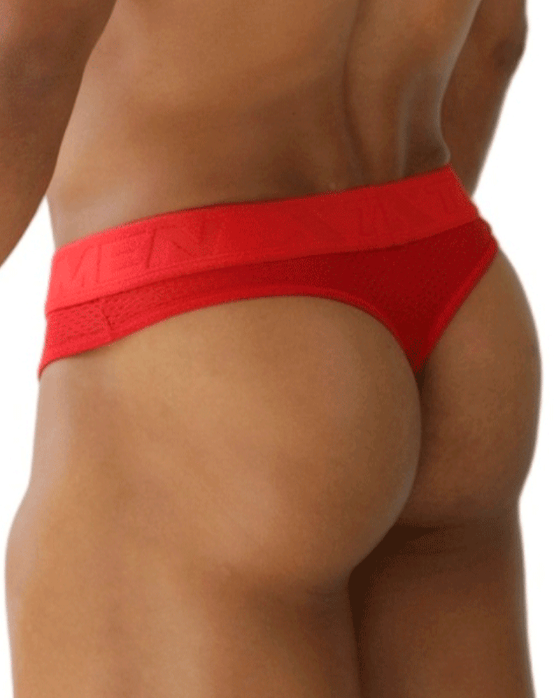 Xtremen 91268 Elite Athletic Micro-perforated Performance Thongs Red