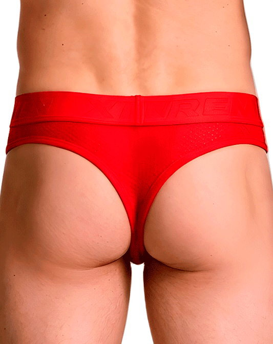 Xtremen 91268 Elite Athletic Micro-perforated Performance Thongs Red