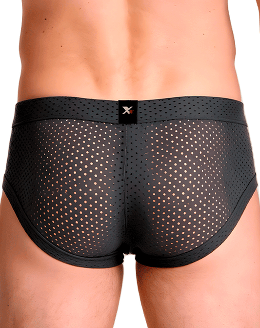 Xtremen 91269 Sleek V-cut Performance Mesh Briefs Gray