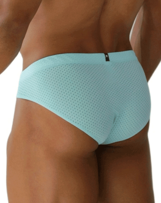 Xtremen 91270 Sleek Low-rise Perforated Briefs Seawater
