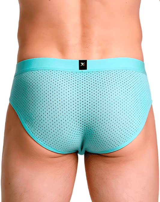 Xtremen 91270 Sleek Low-rise Perforated Briefs Seawater