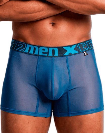 Xtremen 91277 Microfiber Mesh Boxer Briefs Blue