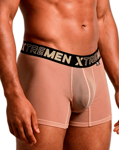 Xtremen 91277 Microfiber Mesh Boxer Briefs Brown