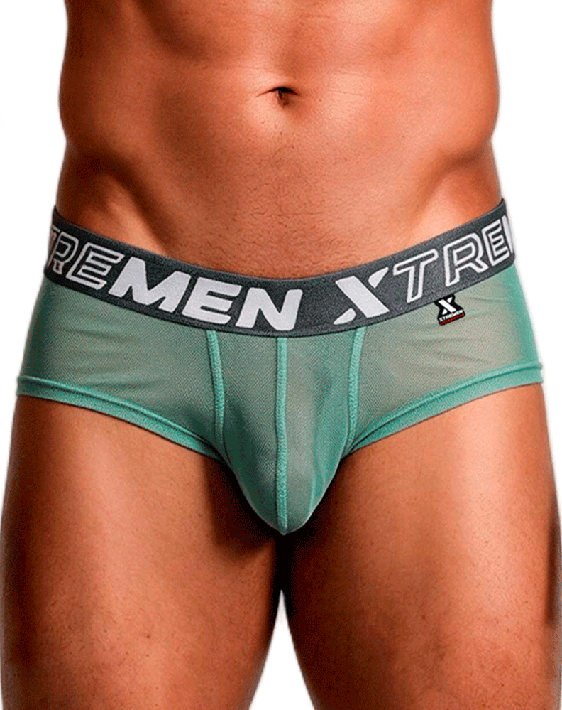 Xtremen 91279 Microfiber Mesh Briefs Green