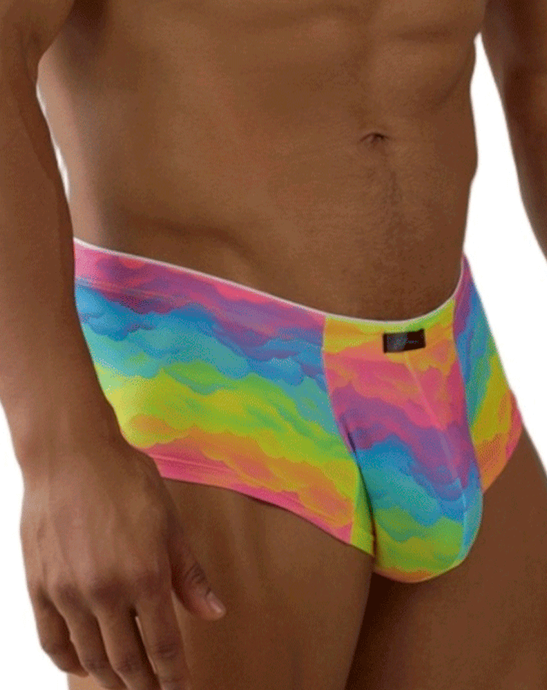Xtremen 91283 Ultimate Low-rise Rainbow Printed Briefs Cloud