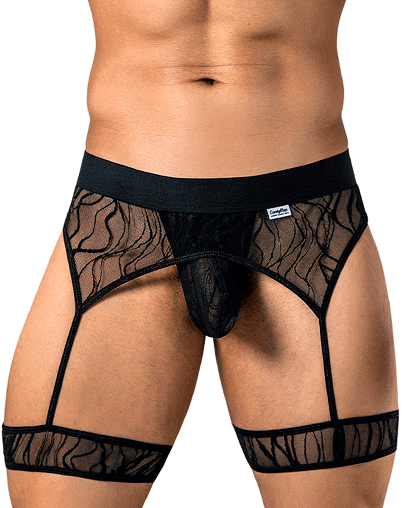 Candyman 95014 Garter Thongs Black