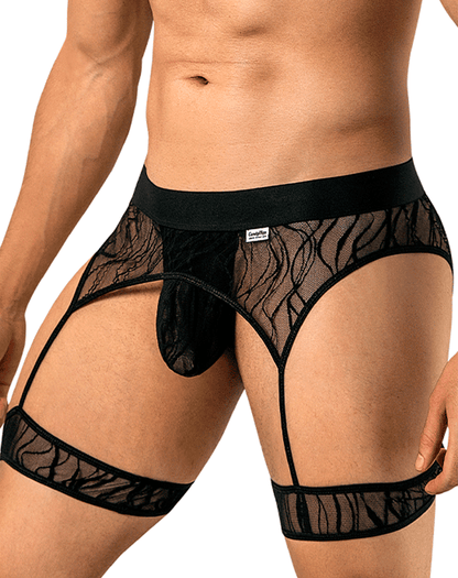 Candyman 95014 Garter Thongs Black