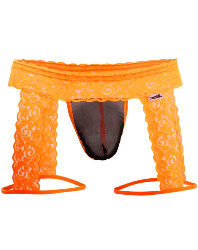 Candyman 99369x Lace Thongs Orange