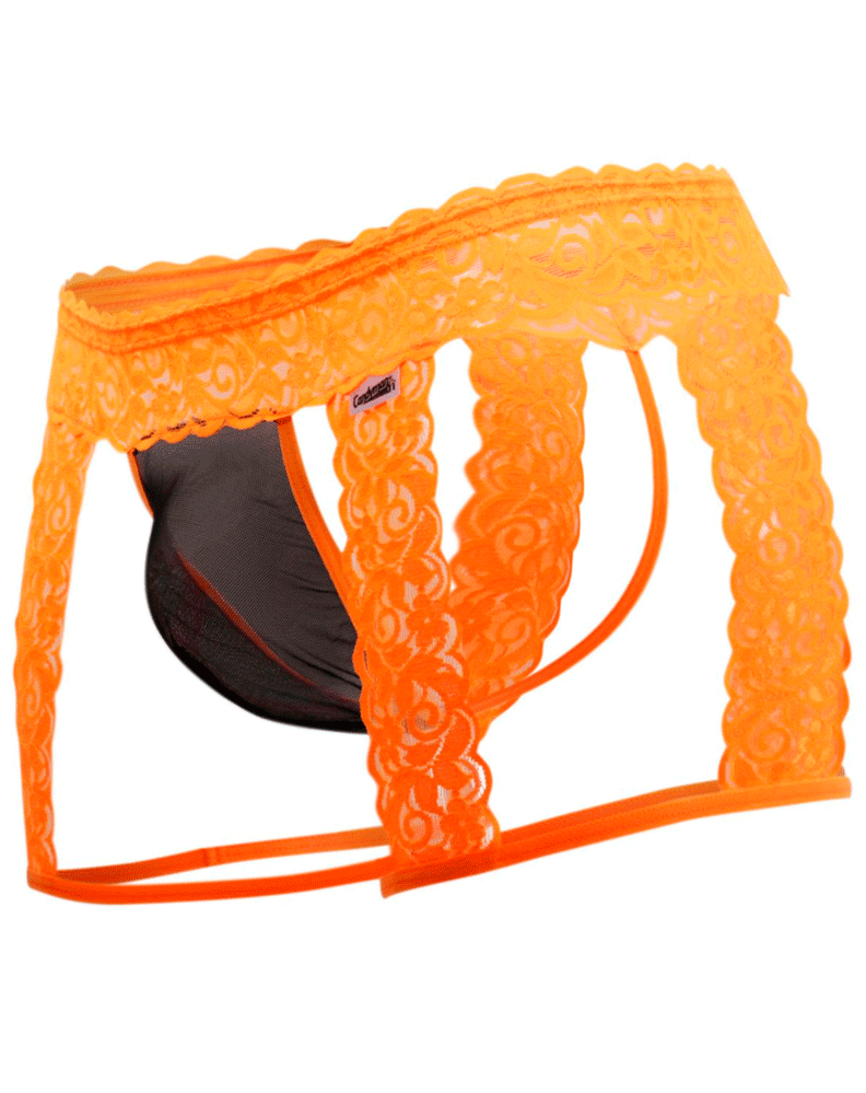 Candyman 99369x Lace Thongs Orange