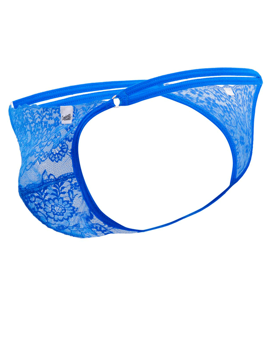 Candyman 99421x Lace G-string Thongs Grey & Blue