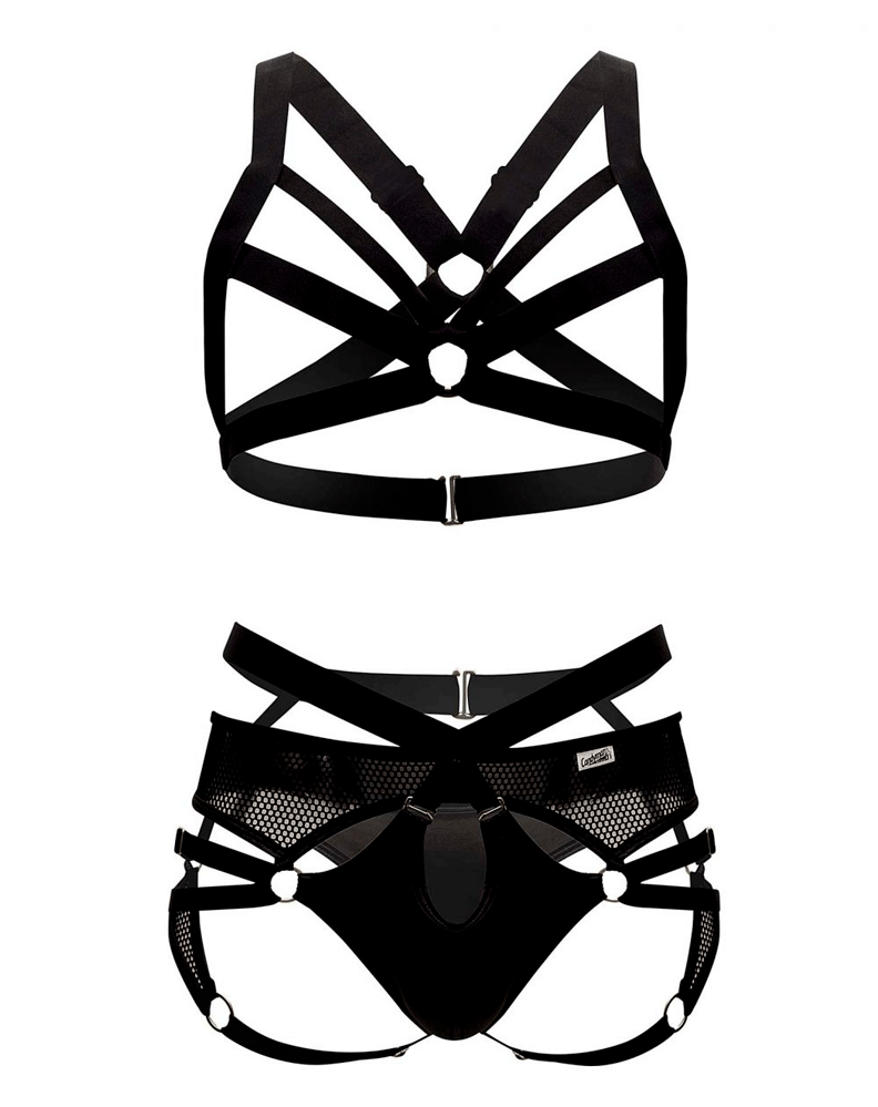 Candyman 99546x Harness-thongs Outfit Black
