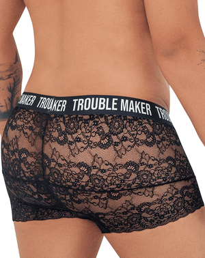 Candyman 99616x Trouble Maker Lace Trunks Black