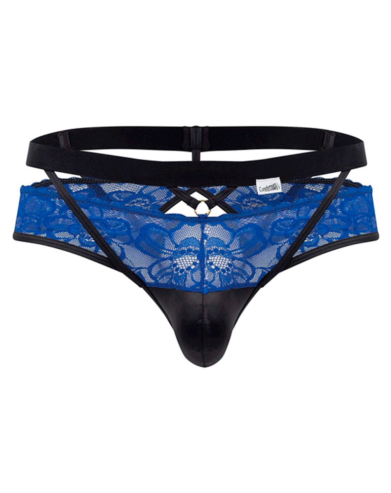 Candyman 99627 Lace Jockstrap Blue