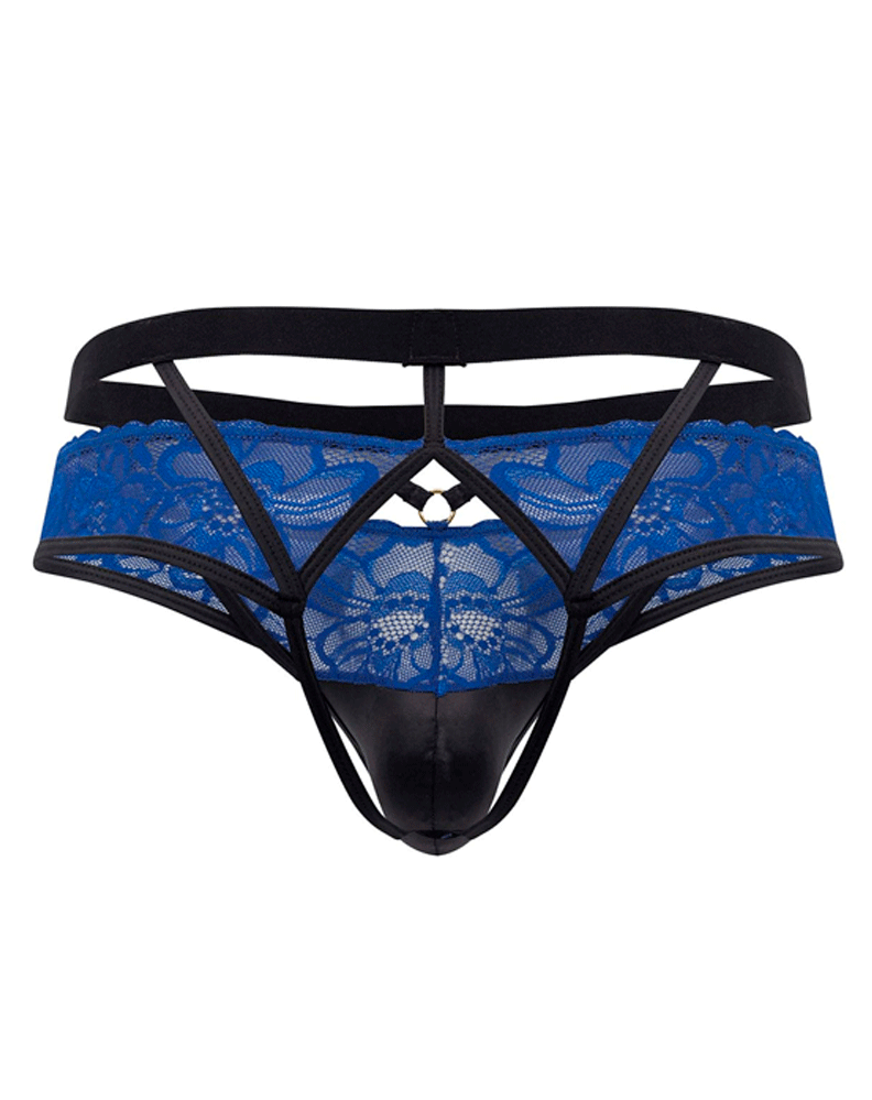Candyman 99627 Lace Jockstrap Blue