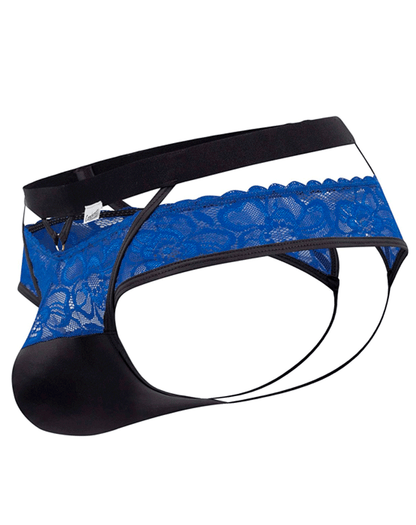 Candyman 99627 Lace Jockstrap Blue