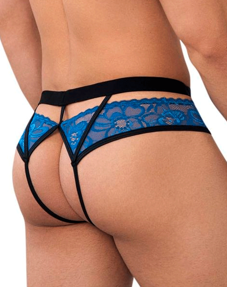 Candyman 99627 Lace Jockstrap Blue