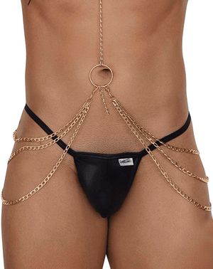Candyman 99666 Chain Thongs Set Black