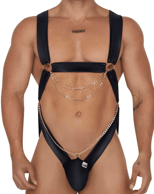 Candyman 99695 Harness Bodysuit Black
