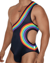 Candyman 99702 Rainbow Bodysuit Black