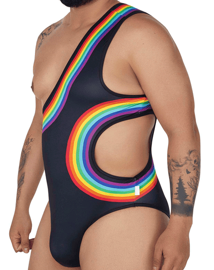 Candyman 99702x Rainbow Bodysuit Black