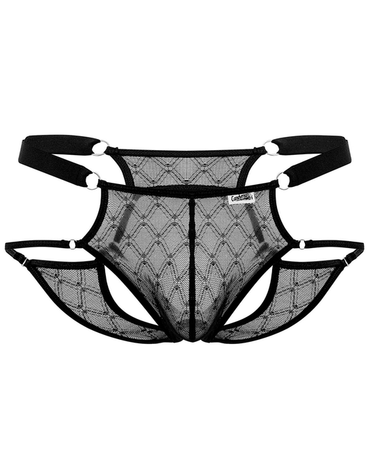 Candyman 99730 Lace Jockstrap Black