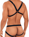Candyman 99731 Harness-bra Two Piece Set Black