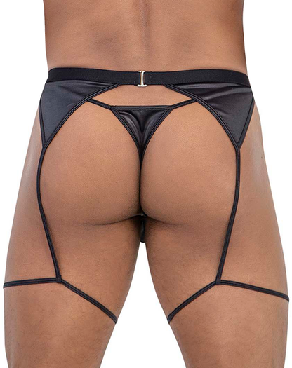 Candyman 99785 Garter Outfit Black