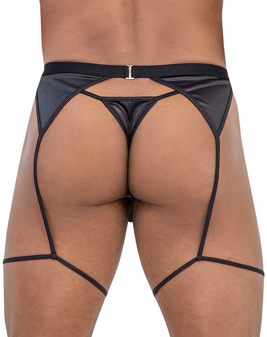 Candyman 99785 Garter Outfit Black