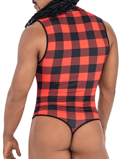 Candyman 99800 Lumberjack Bodysuit Red