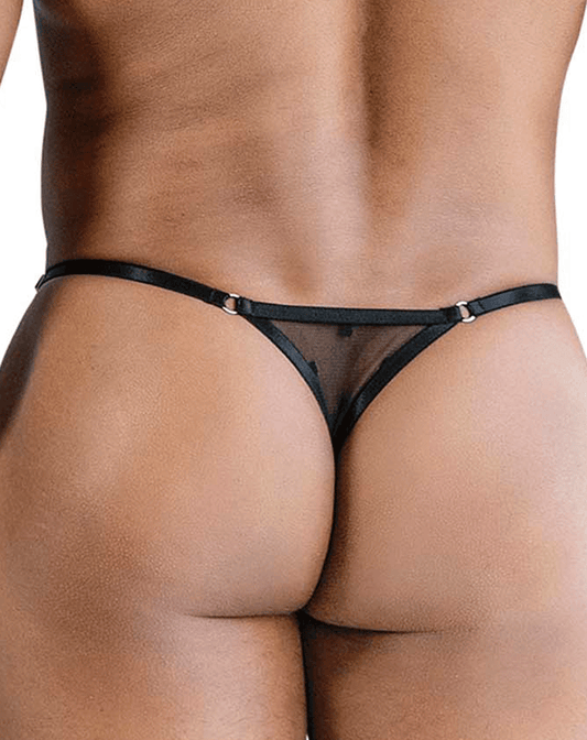 Candyman 99824 Mesh Thongs Black