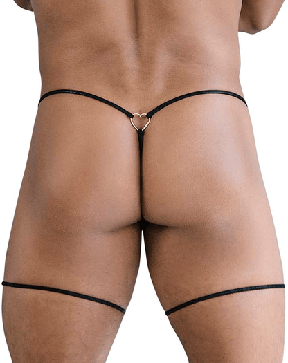 Candyman 99827 Chain-garter Thongs Black