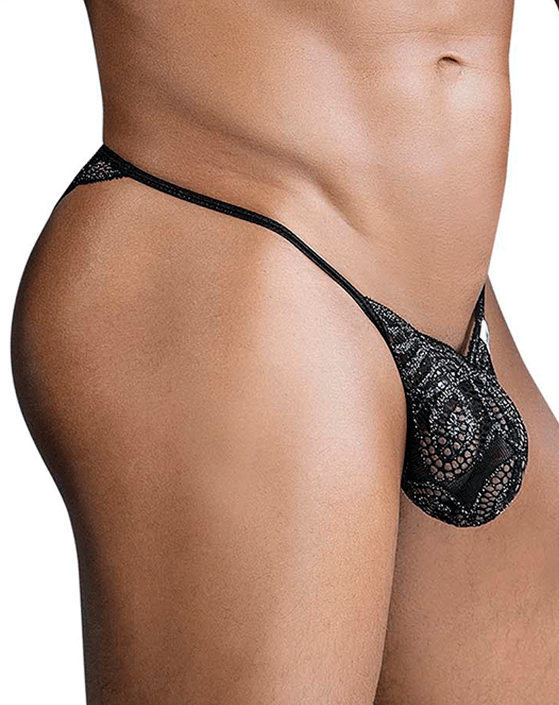 Candyman 99829 Lace Thongs Black
