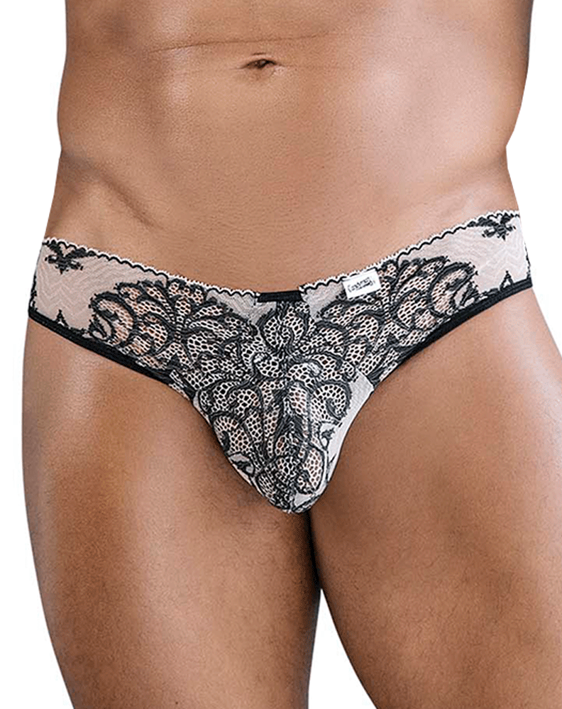 Candyman 99830 Lace Briefs Nude-black