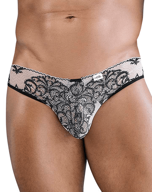 Candyman 99830 Lace Briefs Nude-black