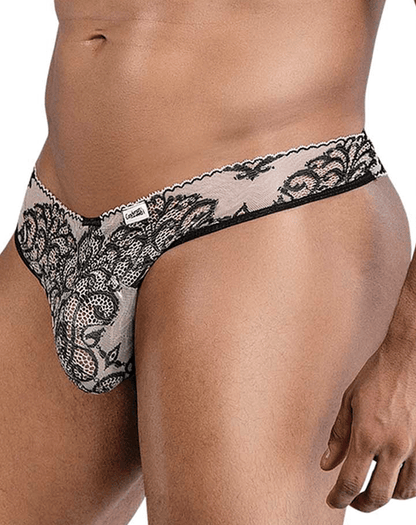 Candyman 99830 Lace Briefs Nude-black