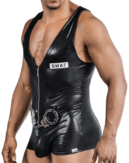 Candyman 99844 Police Bodysuit Black