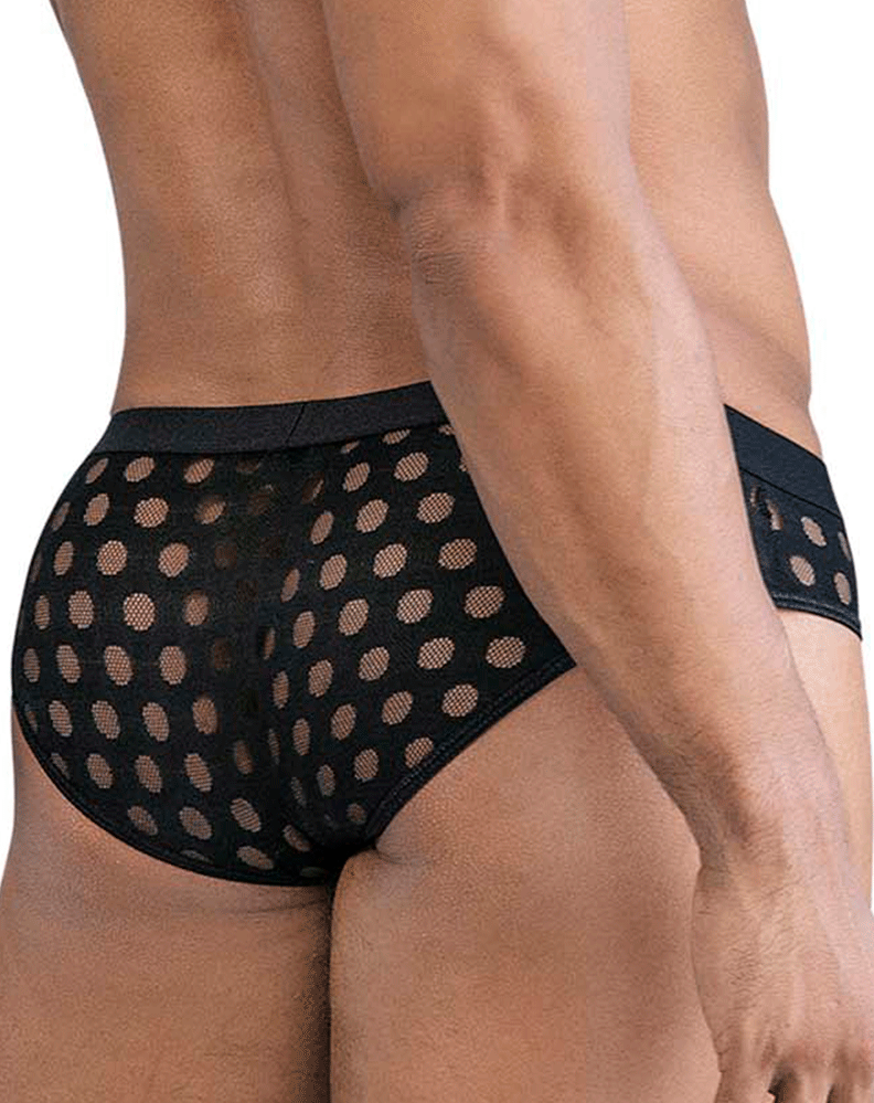 Candyman 99855 Polka Mesh Briefs Black