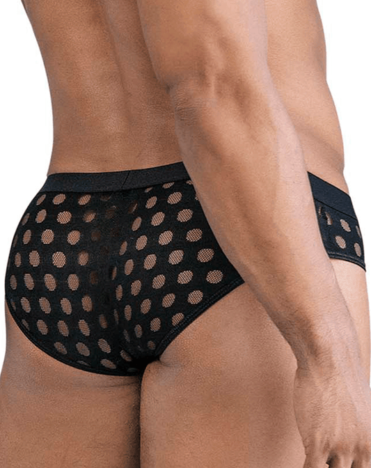 Candyman 99855 Polka Mesh Briefs Black