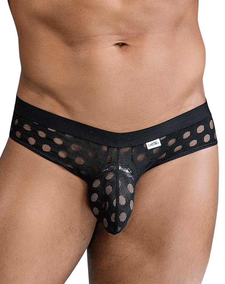 Candyman 99855 Polka Mesh Briefs Black